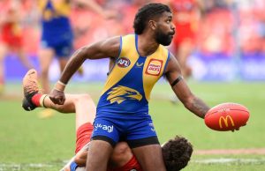 West Coast Eagles coach Adam Simpson happy his team is still showing fight late in the AFL season