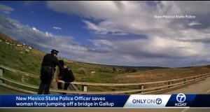 Wrong place, right time: Officer saves woman from jumping off bridge