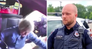 Police Officer Spots 84-Year-Old Wandering on the Highway – Makes Her Get Into His Patrol Car After Talking to Her