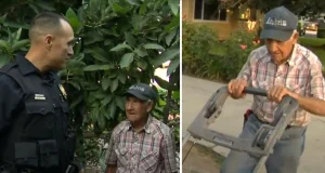 Police Officers Notice Tired 83-Year-Old Man in His Yard – Learn the Surprising Reason for His Exhaustion