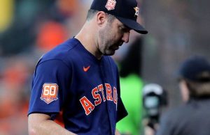 Astros’ Verlander (calf) exits start after 3 innings