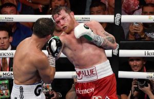Watch adorable moment Canelo Alvarez’s daughter runs into boxing star’s changing room to celebrate Gennady Golovkin win