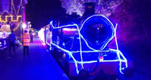 Take a trip in a magical glowing steam train