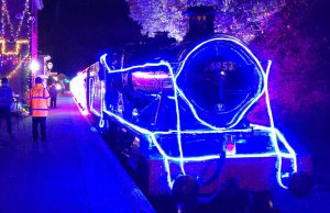 Take a trip in a magical glowing steam train