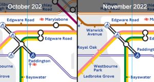 A new tube map and cover art to mark the Elizabeth line changes