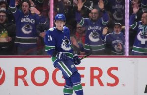 Kyrou nets first career hat trick, helps visiting Blues dismantle Canucks