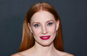 Jessica Chastain Looks Like Royalty in Lacy Blue Chanel Gown
