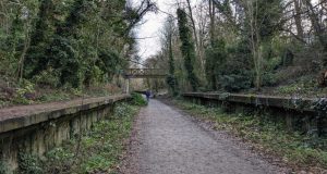 A parkland walk along a disused railway line