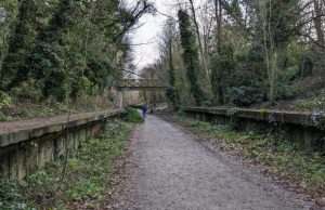A parkland walk along a disused railway line