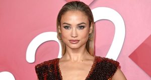 Rose Bertram Dazzles in a White Two-Piece Set in St. Barts