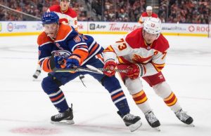 Oilers’ Klostin helped off ice after awkward fall at end of loss to Jets