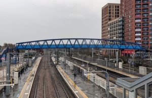 New footbridge at Southall over the Great Western Main Line railway