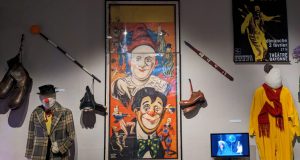 Rare display of clown costumes in central London