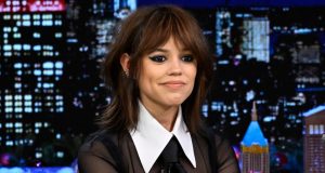 Look: Jenna Ortega Debuts a Wolf Cut and Rocks a Sheer Goth Glam Dress